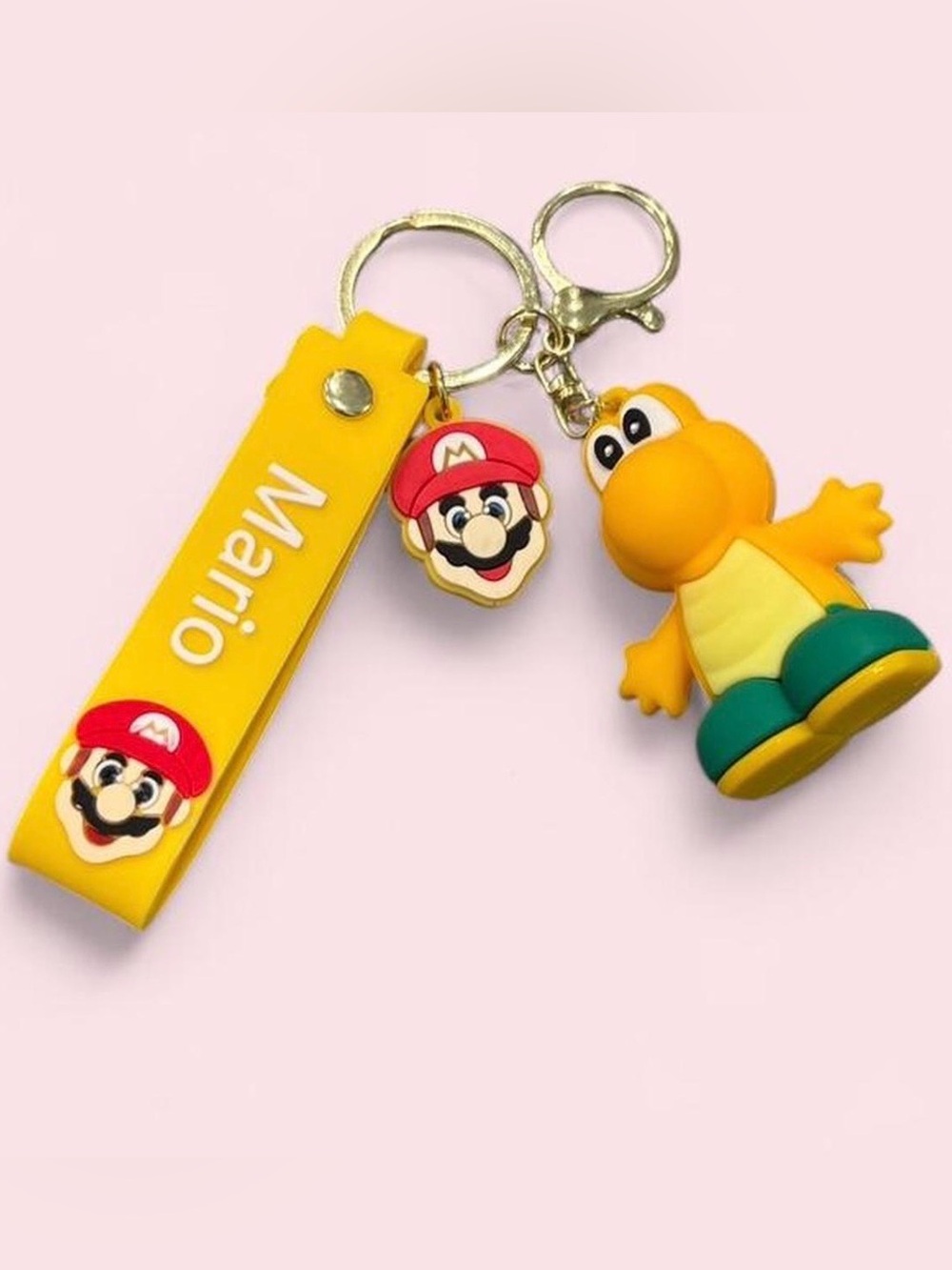 Nintendo Yellow Mario & Koopa Keychain